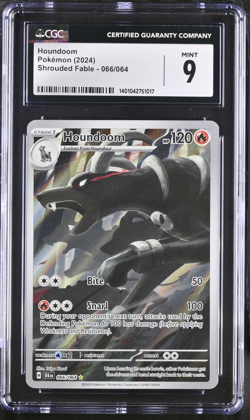 2024 Pokemon Shrouded Fable Houndoom #066 CGC 9