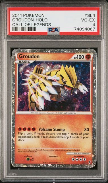 2011 Pokemon Call of Legends Shiny Groudon #SL4 PSA 4