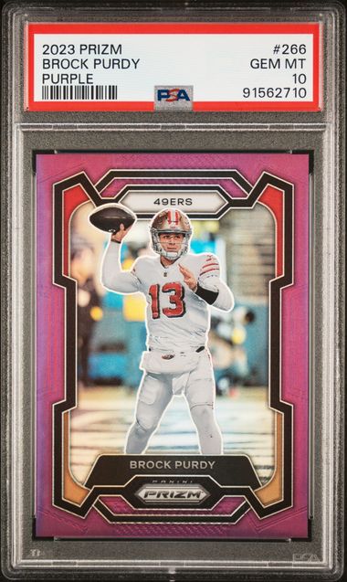 2023 Prizm Purple /125 Brock Purdy #266 PSA 10