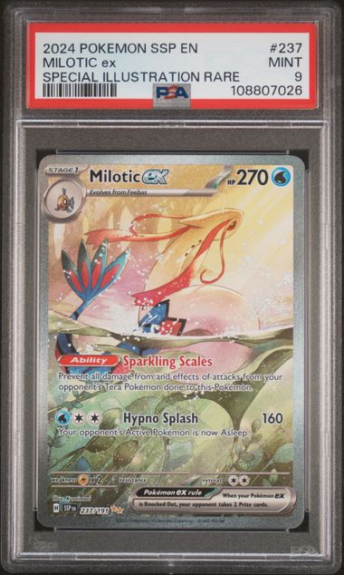 2024 Pokemon Surging Sparks SIR Milotic Ex #237 PSA 9