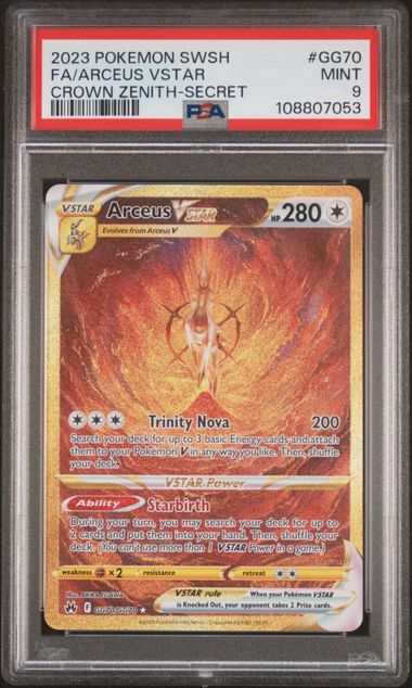 2023 Pokemon Crown Zenith Arceus Vstar #GG70 PSA 9