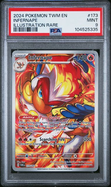 2024 Pokemon Twilight Masquerade Illustration Rare Infernape #173 PSA 9