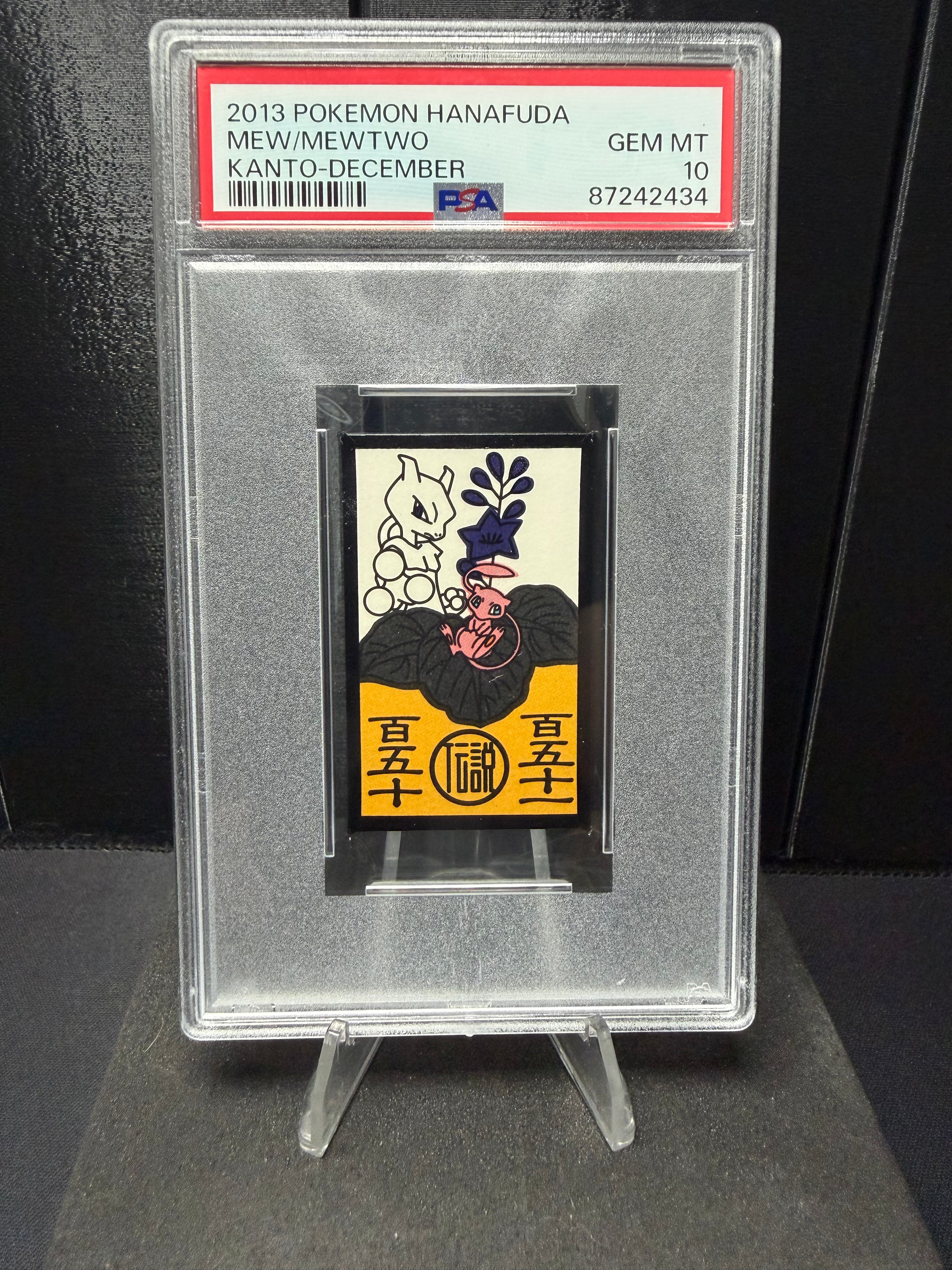 2013 Pokemon Hanafuda Kanto December Mew/Mewtwo PSA 10