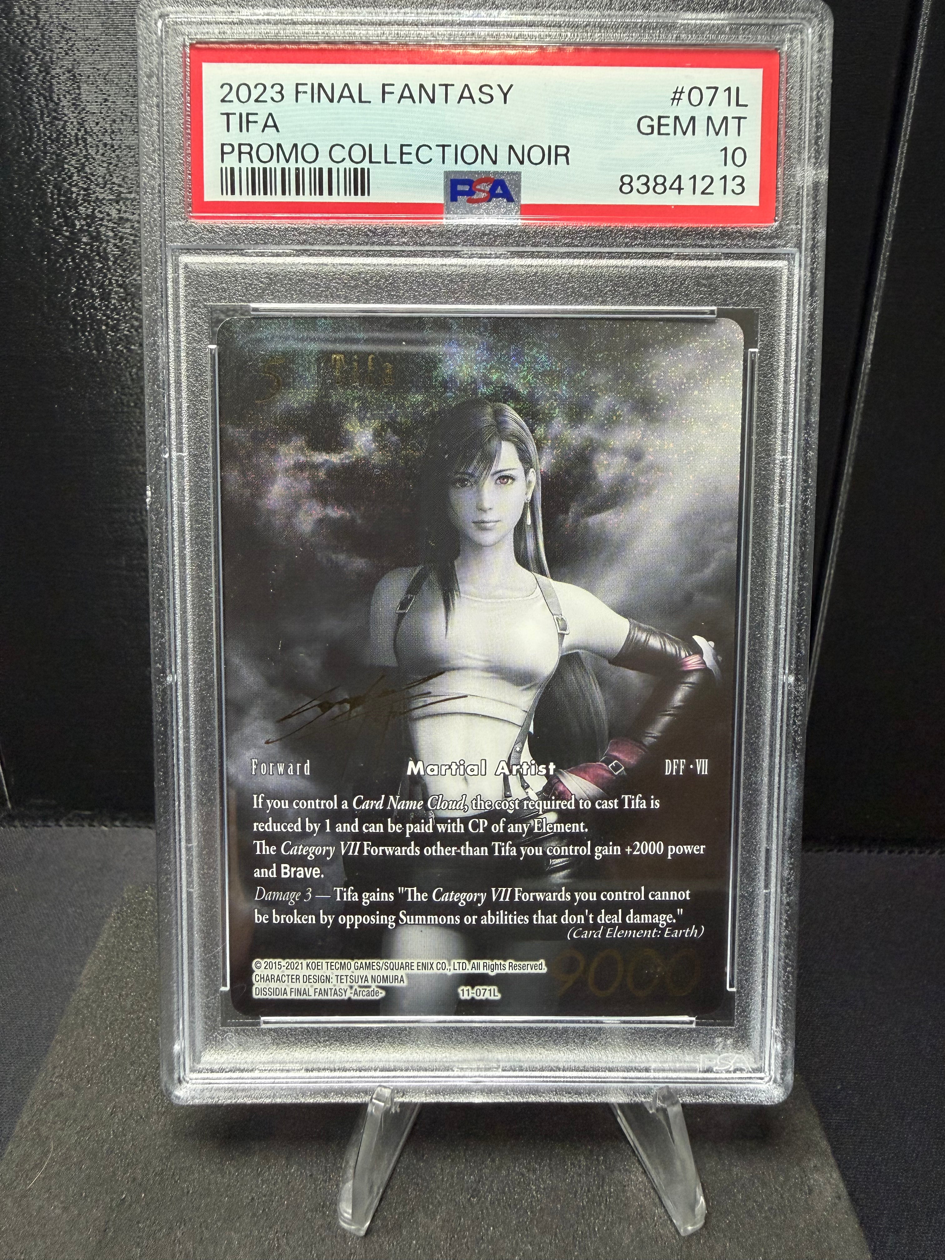 2023 Final Fantasy Special Promo Card Collection Noir Tifa #11071L PSA 10