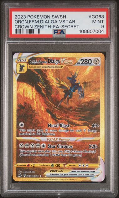 2023 Pokemon Crown Zenith Origin Forme Dialga Vstar #GG68 PSA 9