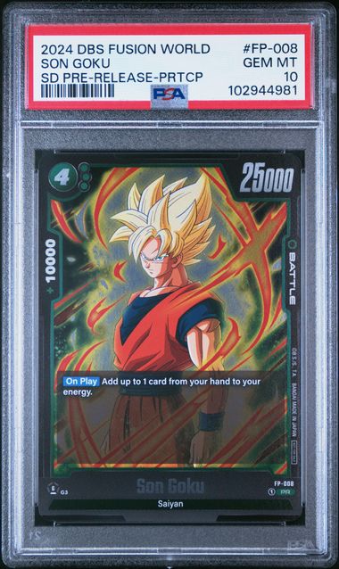 2024 Dragon Ball Super Fusion World Pre-Release Son Goku #FP-008 PSA 10