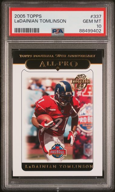 2005 Topps Printing Plates Cyan Ladainian Tomlinson #337 PSA 10