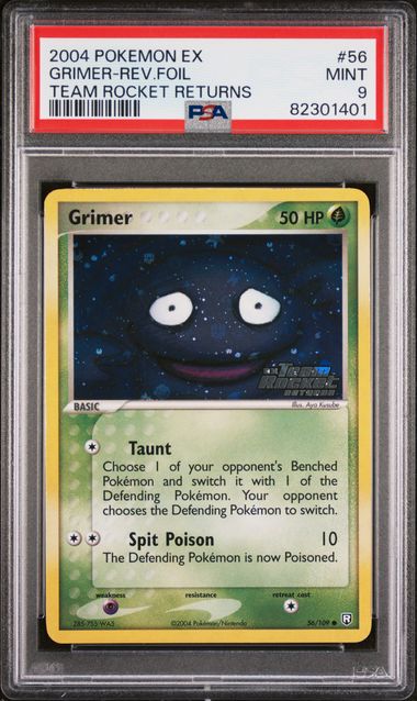 2004 Pokemon Ex Team Rocket Returns Reverse Holo Grimer #56 PSA 9