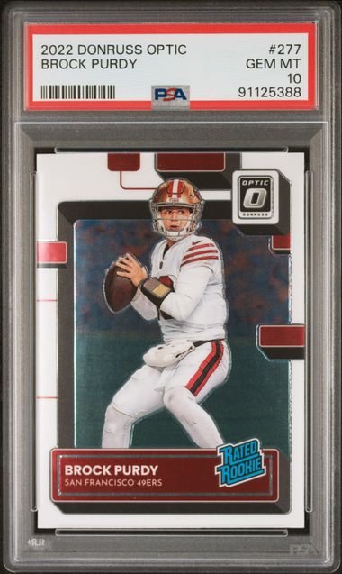 2022 Donruss Optic Rated Rookie Brock Purdy #277 PSA 10