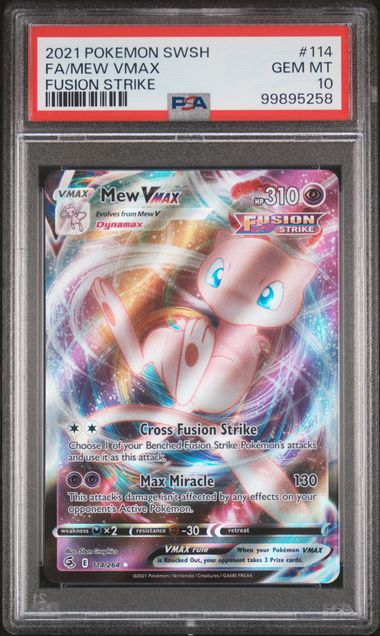 2021 Pokemon Fusion Strike Mew Vmax #114 PSA 10
