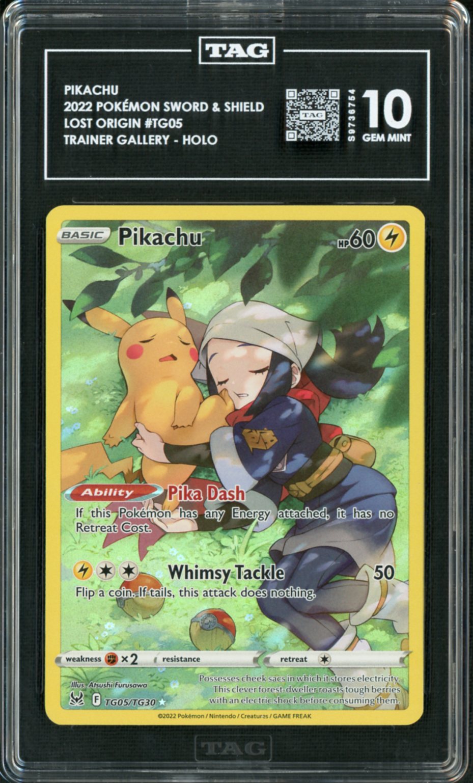 2022 Pokemon Lost Origin Pikachu #TG05 TAG 10