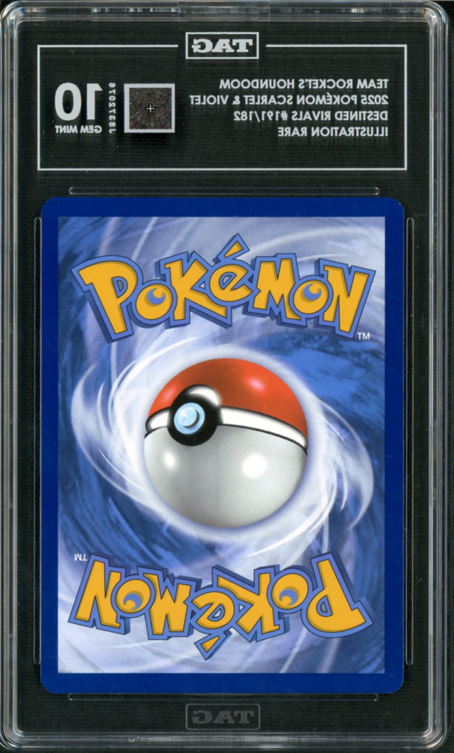 2025 Pokemon Destined Rivals IR Team Rocket's Houndoom #191 TAG 10