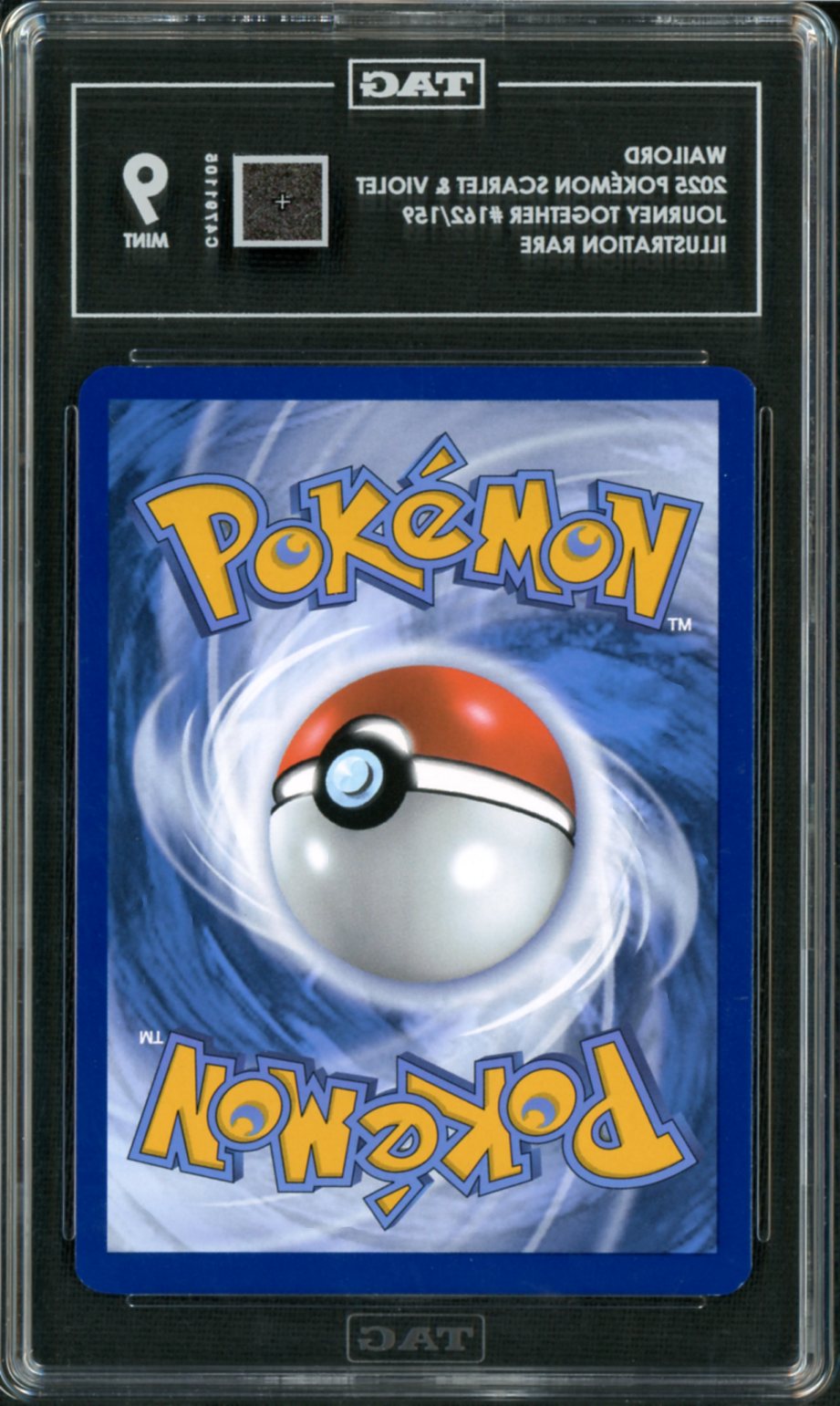 2025 Pokemon Journey Together IR Wailord #162 TAG 9
