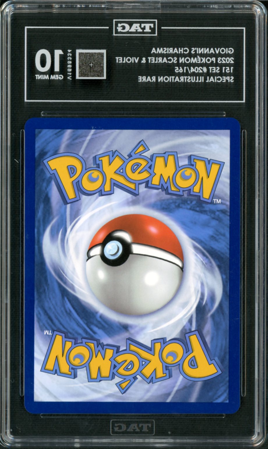 2023 Pokemon 151 SIR Giovanni's Charisma #204 TAG 10
