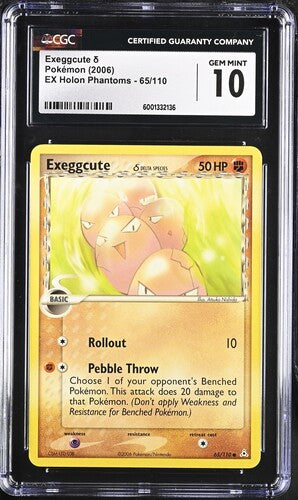 2006 Pokemon Ex Holon Phantoms Exeggcute #65 CGC 10