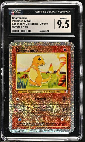 2002 Pokemon Legendary Collection Reverse Holo Charmander #70 CGC 9.5