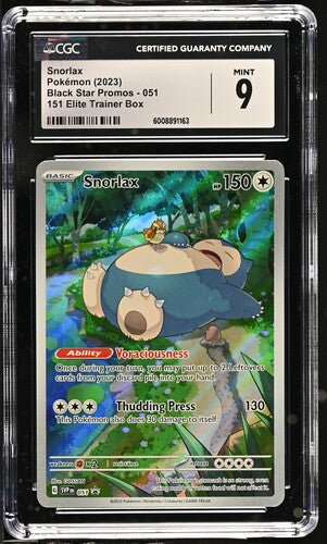 2023 Pokemon 151 ETB Snorlax #051 CGC 9