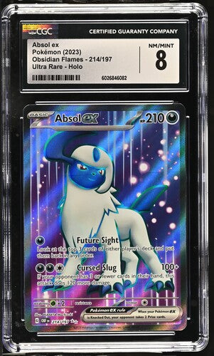 2023 Pokemon Obsidian Flames Absol Ex #214 CGC 8