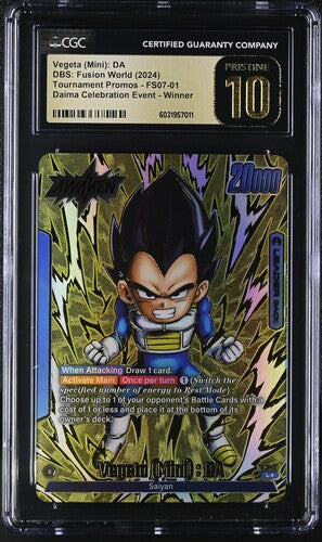 2024 Dragon Ball Super Fusion World Winner Vegeta DA #1 CGC 10 PRISTINE