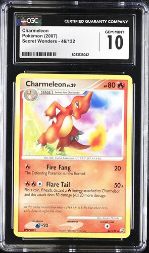 2007 Pokemon Secret Wonders Charmeleon #46 CGC 10