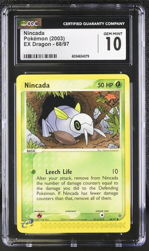 2003 Pokemon Ex Dragon Nincada #68 CGC 10