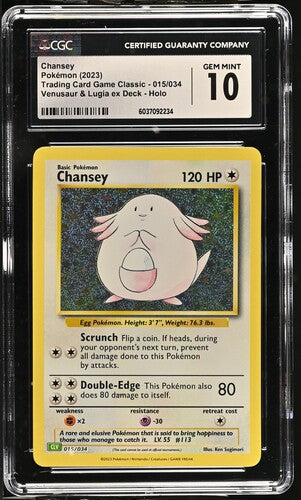 2023 Pokemon TCG Classic Chansey #15 CGC 10