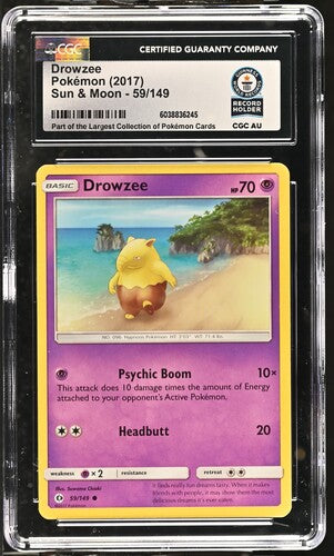 2017 Pokemon Sun & Moon Drowzee #59 CGC Record Holder
