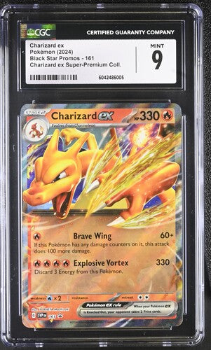 2024 Pokemon Scarlet and Violet Super Premium Collection Charizard Ex #161 CGC 9