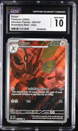 2023 Pokemon Obsidian Flames Scizor #205 CGC 10