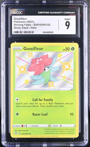 2021 Pokemon Gossifleur #SV010 Shining Fates Shiny Vault Holo CGC 9