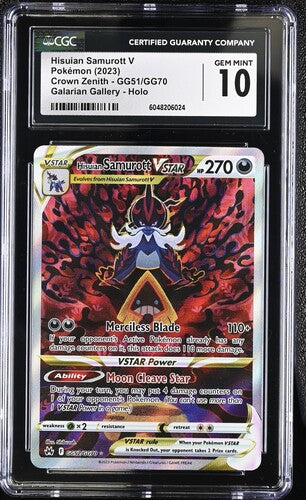 2023 Pokemon Crown Zenith Hisuian Samurott Vstar #GG52 CGC 10
