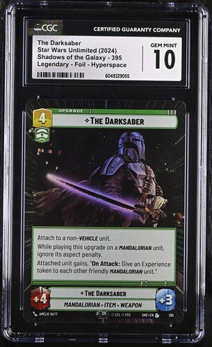 2024 Star Wars Unlimited Shadows Of The Galaxy Legendary The Darksaber 126 CGC 10