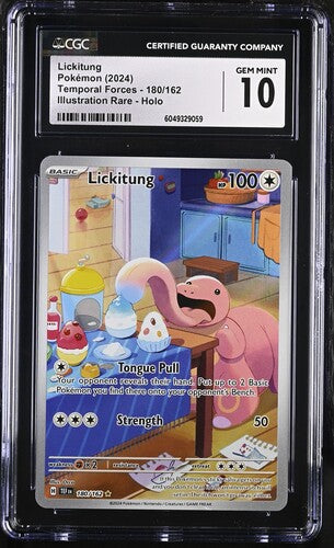2024 Pokemon Temporal Forces IR Lickitung #180 CGC 10