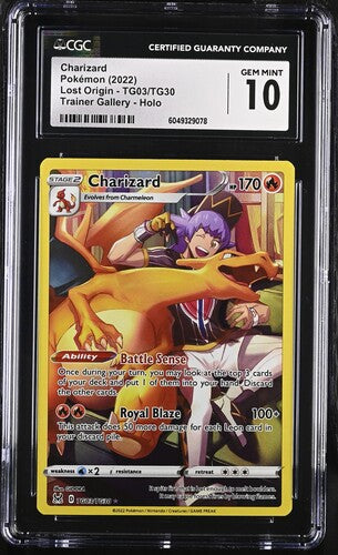 2022 Pokemon Lost Origin Charizard #TG03 CGC 10