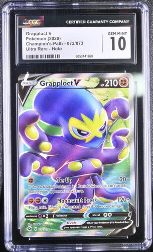 2020 Pokemon Sword and Shield Champion's Path Grapploct V #72 CGC 10