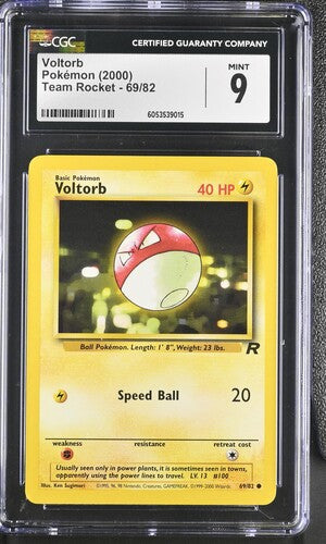 2000 Pokemon Team Rocket Voltorb #69 CGC 9