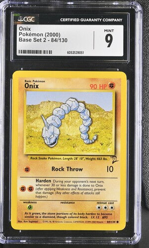 2000 Pokemon Base Set 2 Onix #84 CGC 9