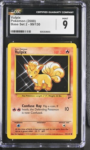 2000 Pokemon Base Set 2 Vulpix #99 CGC 9