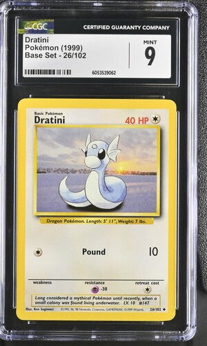 1999 Pokemon Base Set Dratini #26 CGC 9