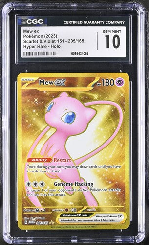 2023 Pokemon 151 Hyper Rare Mew ex #205 CGC 10