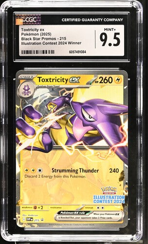 2025 Pokemon Illustration Contest Toxtricity Ex #215 CGC 9.5
