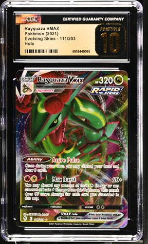 2021 Pokemon Evolving Skies Rayquaza Vmax #111 CGC 10 PRISTINE
