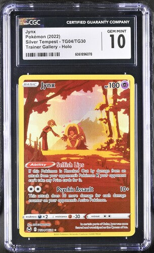 2022 Pokemon Silver Tempest Jynx #TG04 CGC 10