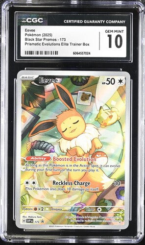 2025 Pokemon Prismatic Evolution ETB Eevee #173 CGC 10