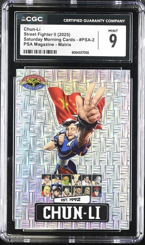 2025 Stree Fighter II PSA Magazine Promo Matrix Chun-Li #PSA-2 CGC 9