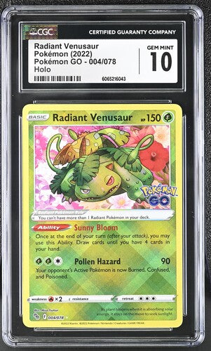 2022 Pokemon Go Radiant Venusaur #4 CGC 10