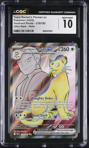 2025 Pokemon Destined Rivals Team Rocket's Persian Ex #219 CGC 10