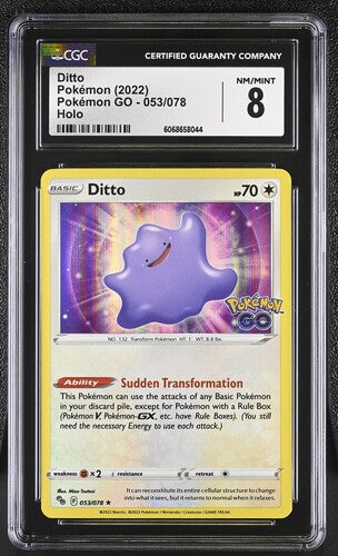 2022 Pokemon Go Holo Ditto #53 CGC 8