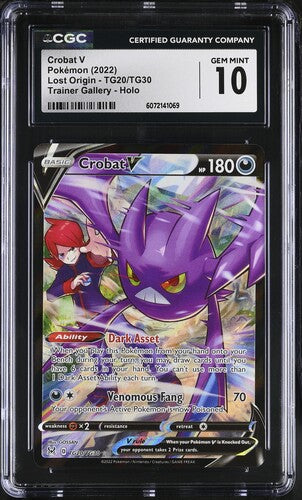 2022 Pokemon Lost Origin Crobat V #TG20 CGC 10