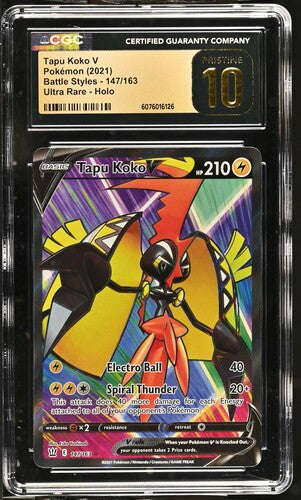 2021 Pokemon Battle Styles Tapu Koko V #147 CGC 10 PRISTINE